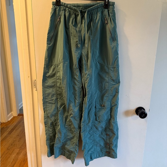 Free People Pants - Free people Lightweight Cargo Pants - Teal Green